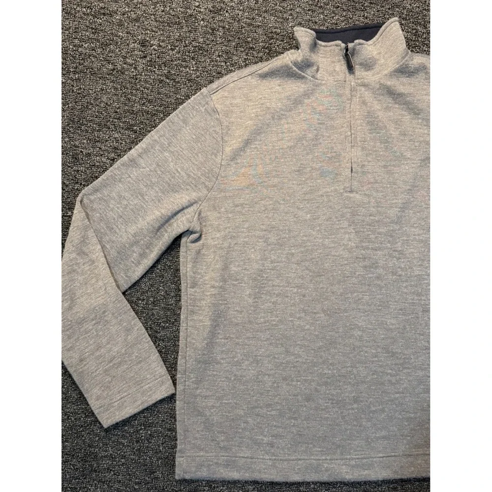 Banana Republic Quarter Zip Pullover Gray Casual Night‎ Out Long Sleeve XL Mens